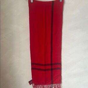 100% baby alpaca red scarf made in Peru